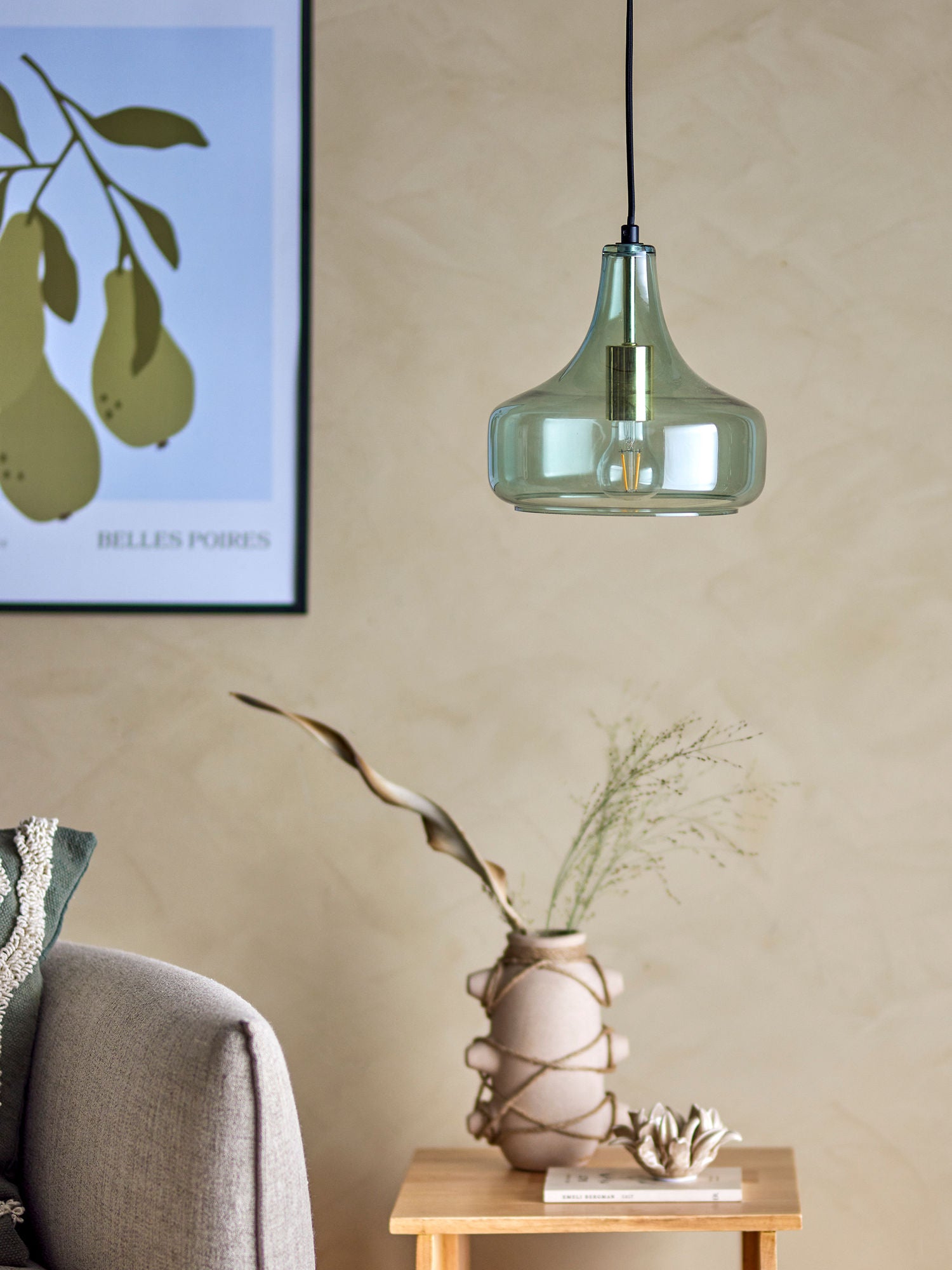 Bloomingville Yuser Pendel, Grøn, Glas - Bloomingville - DesignGaragen.dk
