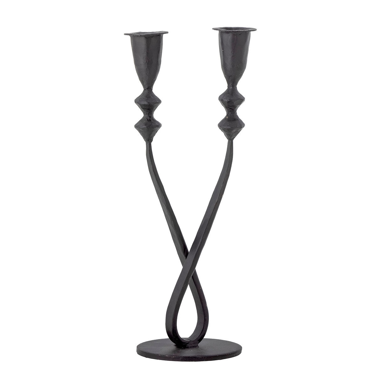 Creative Collection Penilla Candlestick, Black, Metal