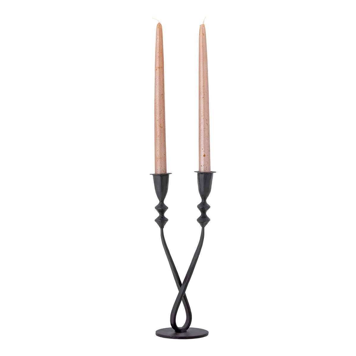 Creative Collection Penilla Candlestick, Black, Metal