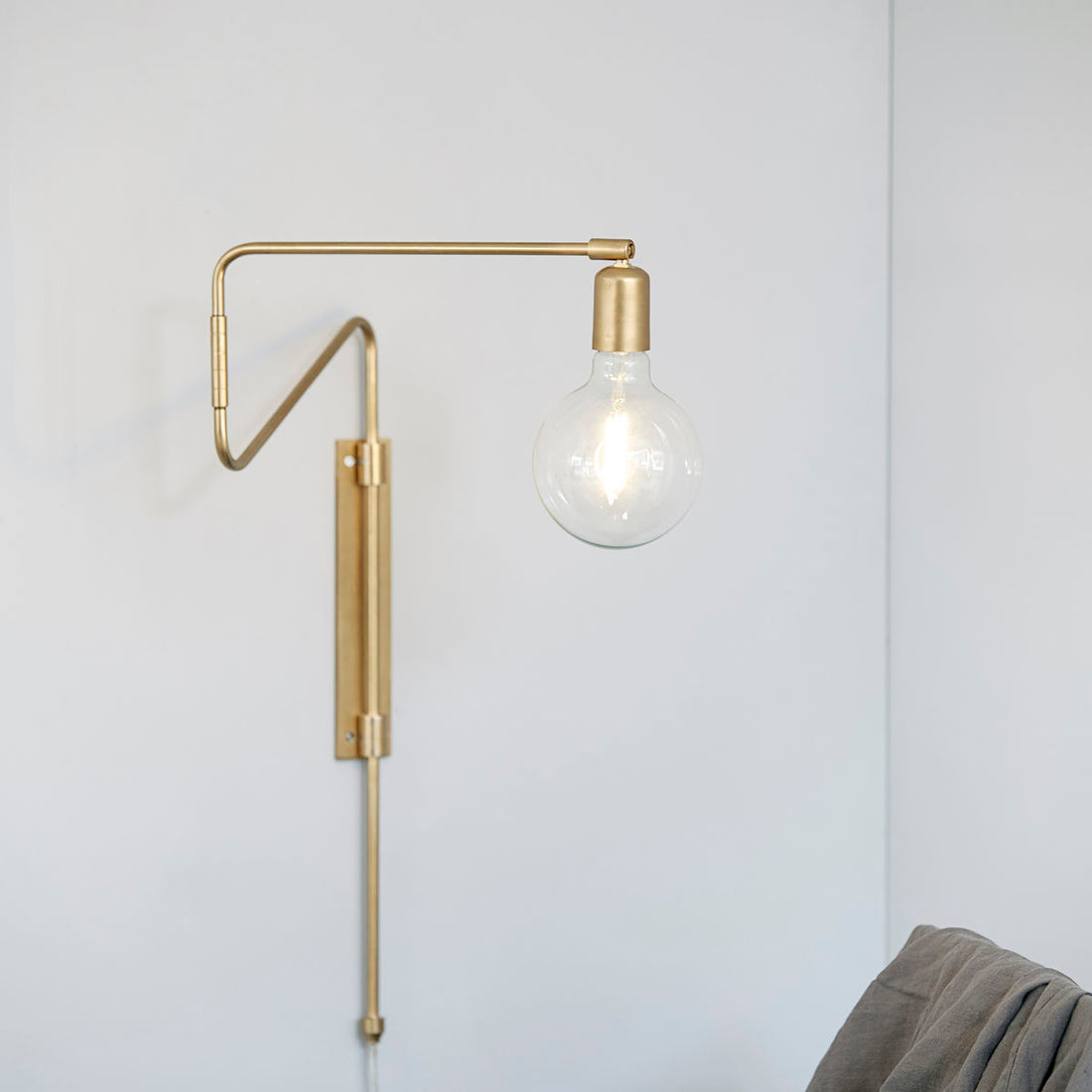 House Doctor-Wall Lighting, Swing, Brass-L: 35 cm