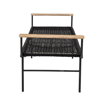 Bloomingville Mundo bench, black, metal