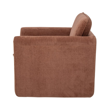 BLOOMINGVILLE Paseo Lounge Stol, Brun, Polyester - L80xH70xW74 cm - DesignGaragen.dk.