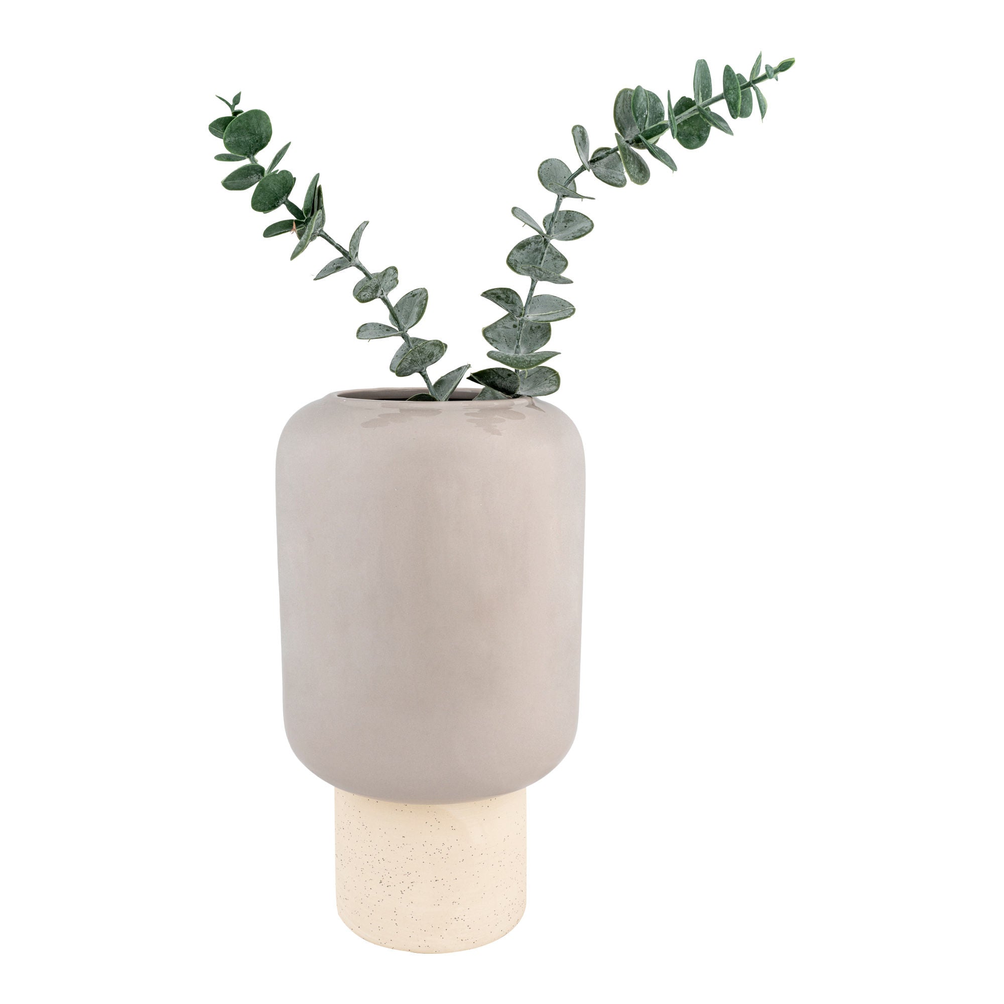 Vase - vase in ceramics, gray, Ø15x27 cm