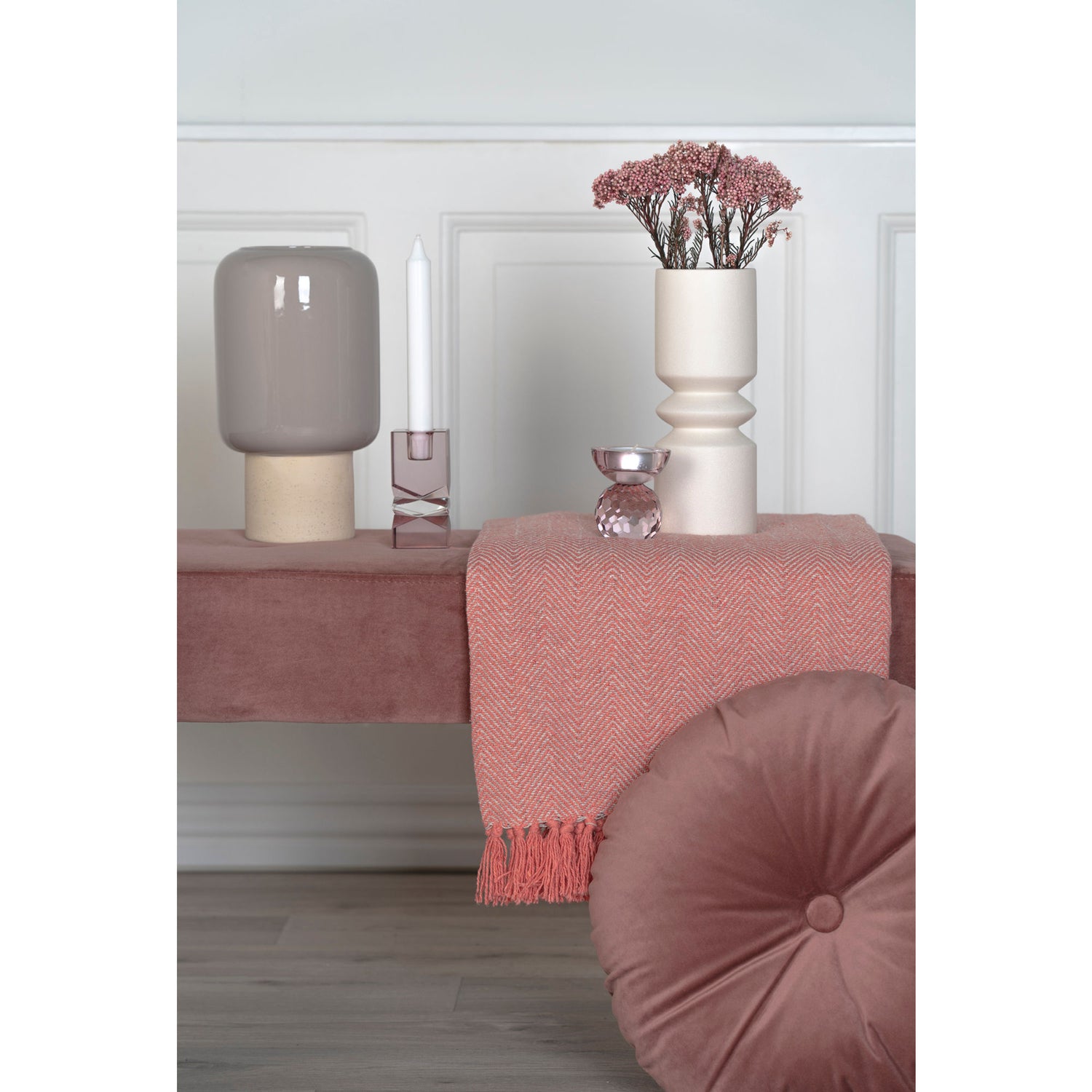 Vase - vase in ceramics, gray, Ø15x27 cm