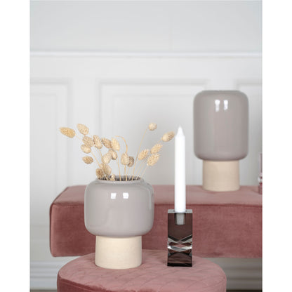 Vase - vase in ceramics, gray, Ø15x27 cm