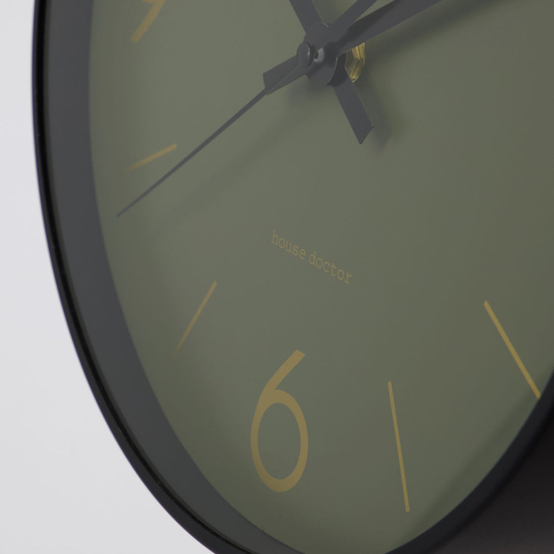 House Doctor wall clock, hdtime, dark green