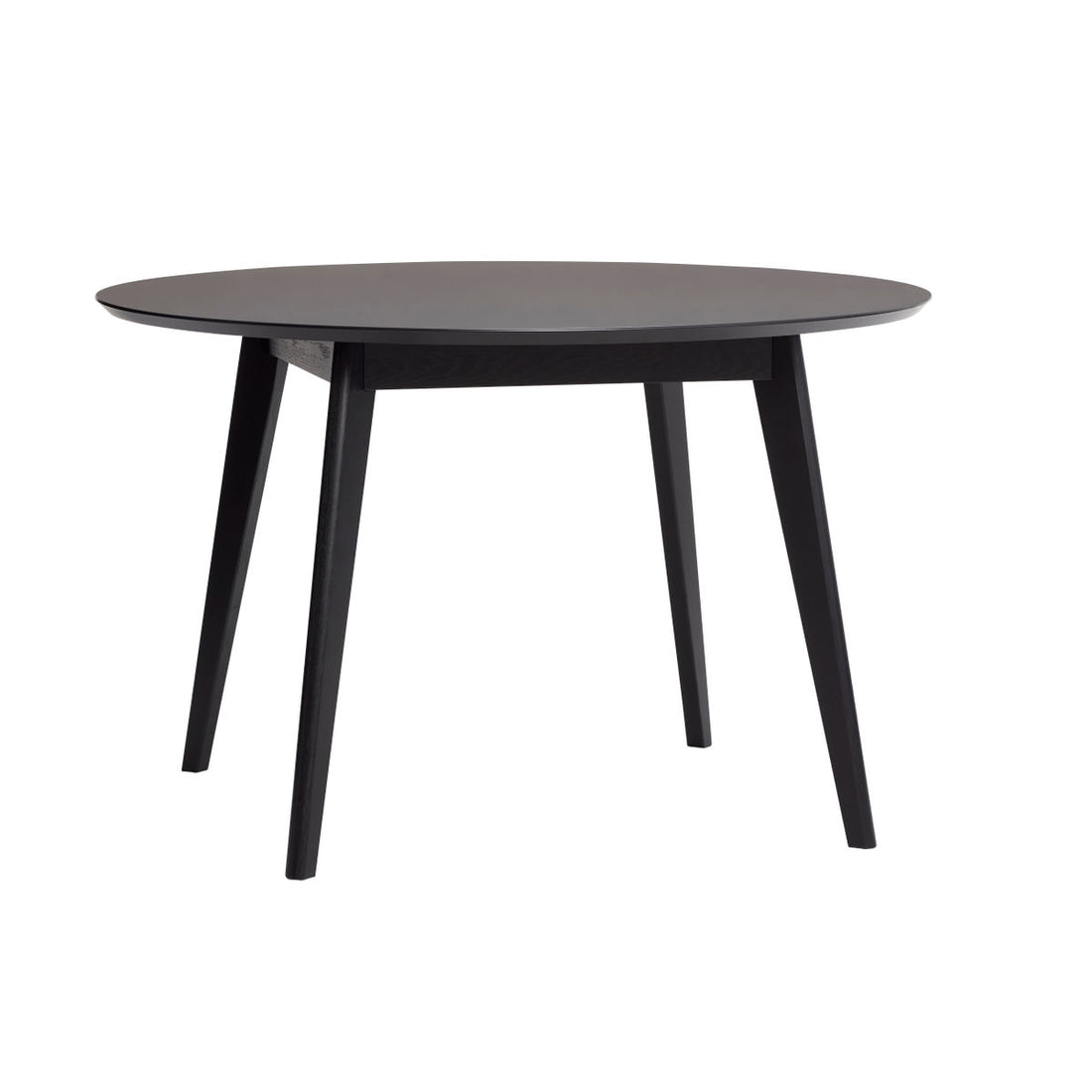Hübsch - Stay Dining Table Round Black With Laminattop Ø120XH76cm