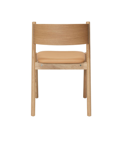 Hübsch oblique dining chair seat nature