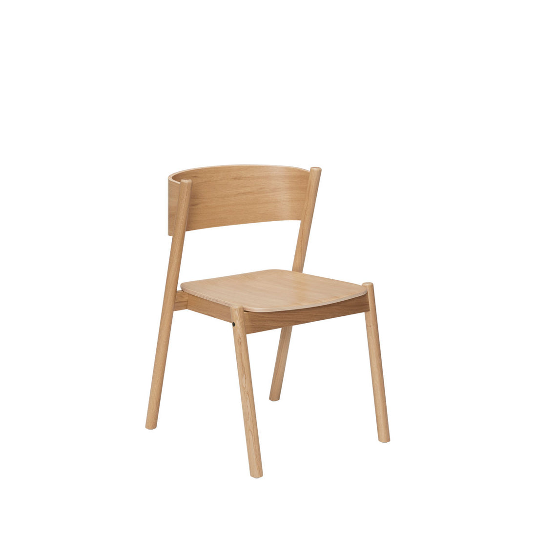 Hübsch oblique dining chair nature