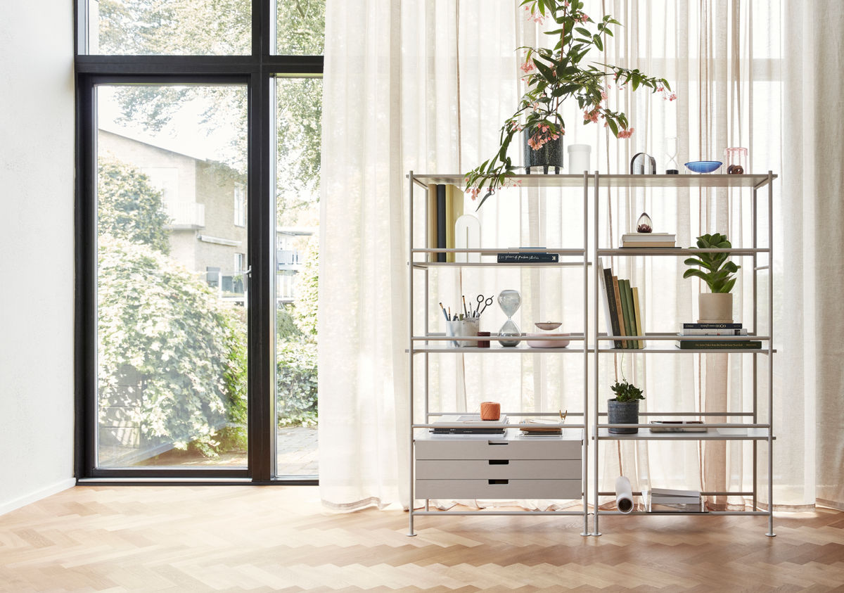 Hübsch divide shelf gray