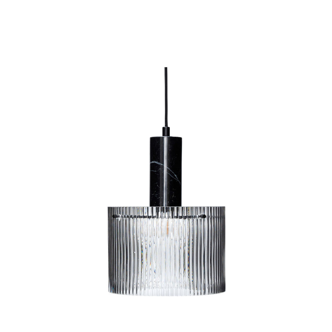 Hübsch Revolve Loftslampe Large Tekstureret/Sort - Hübsch - DesignGaragen.dk