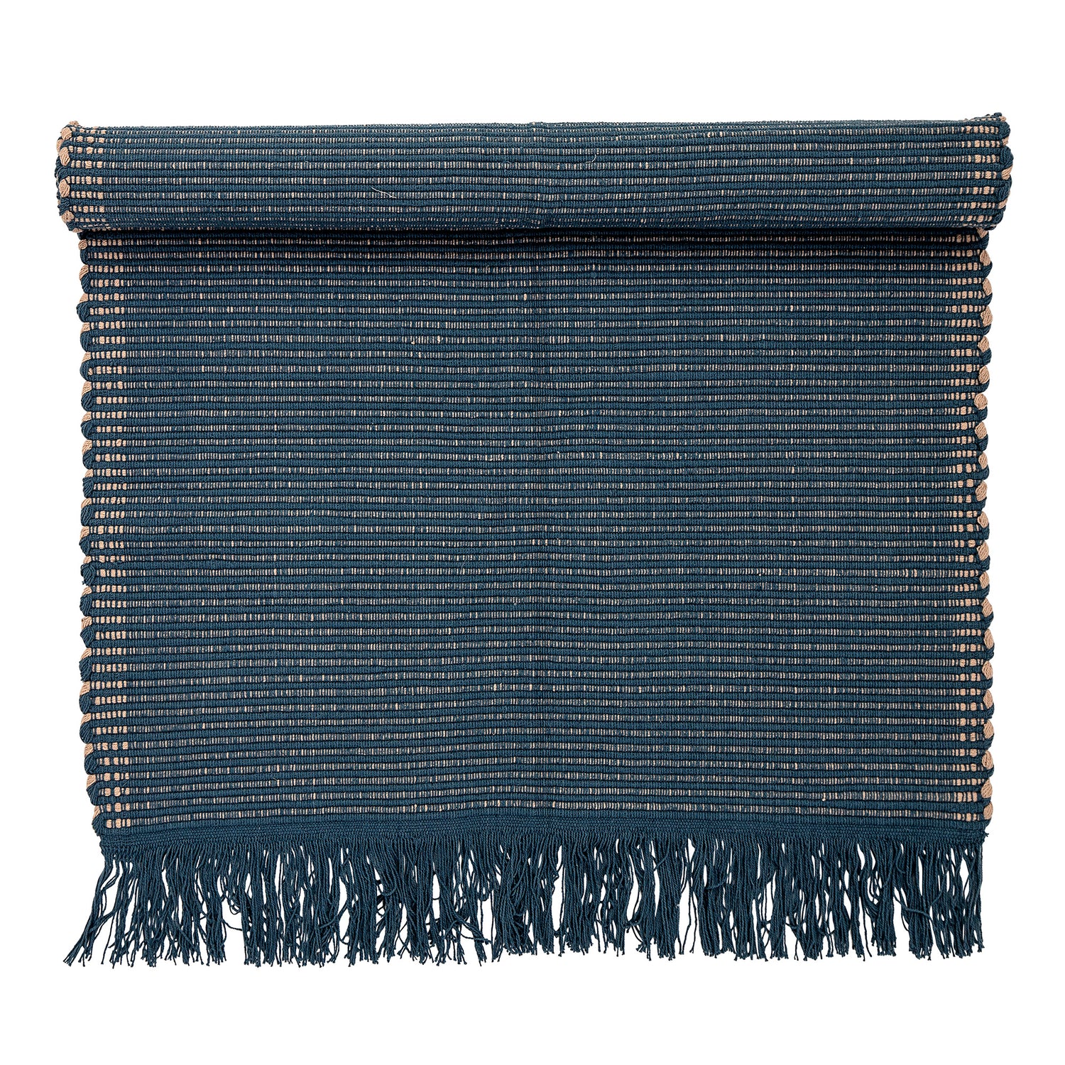 BLOOMINGVILLE MINI Yuliyana Tæppe, Blå, Bomuld - L160xW80 cm - DesignGaragen.dk.