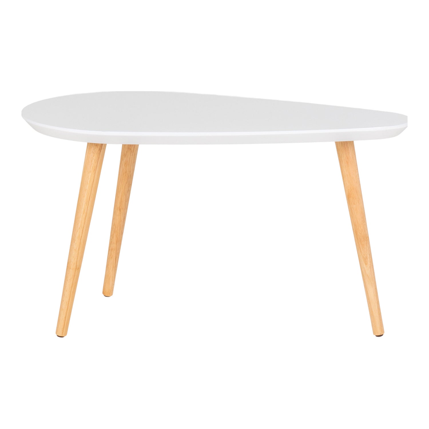 Vado Coffee table - Coffee table, white with natural leg 40x70x40 cm