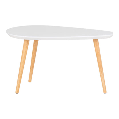 Vado Coffee table - Coffee table, white with natural leg 40x70x40 cm