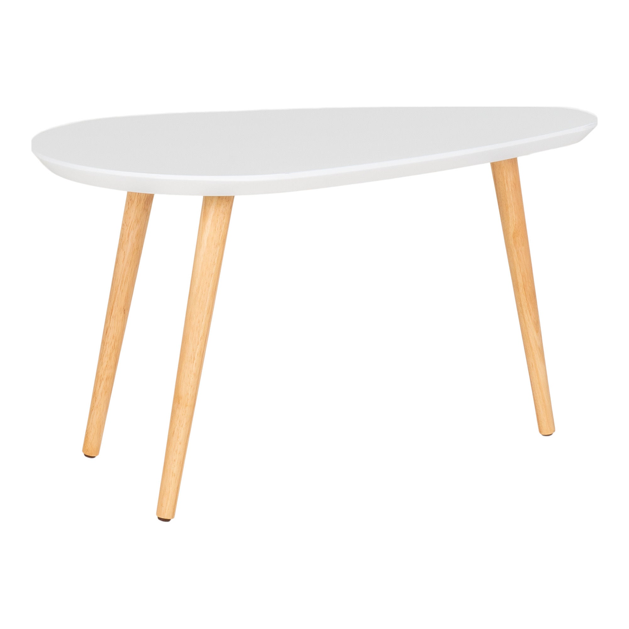 Vado Coffee table - Coffee table, white with natural leg 40x70x40 cm