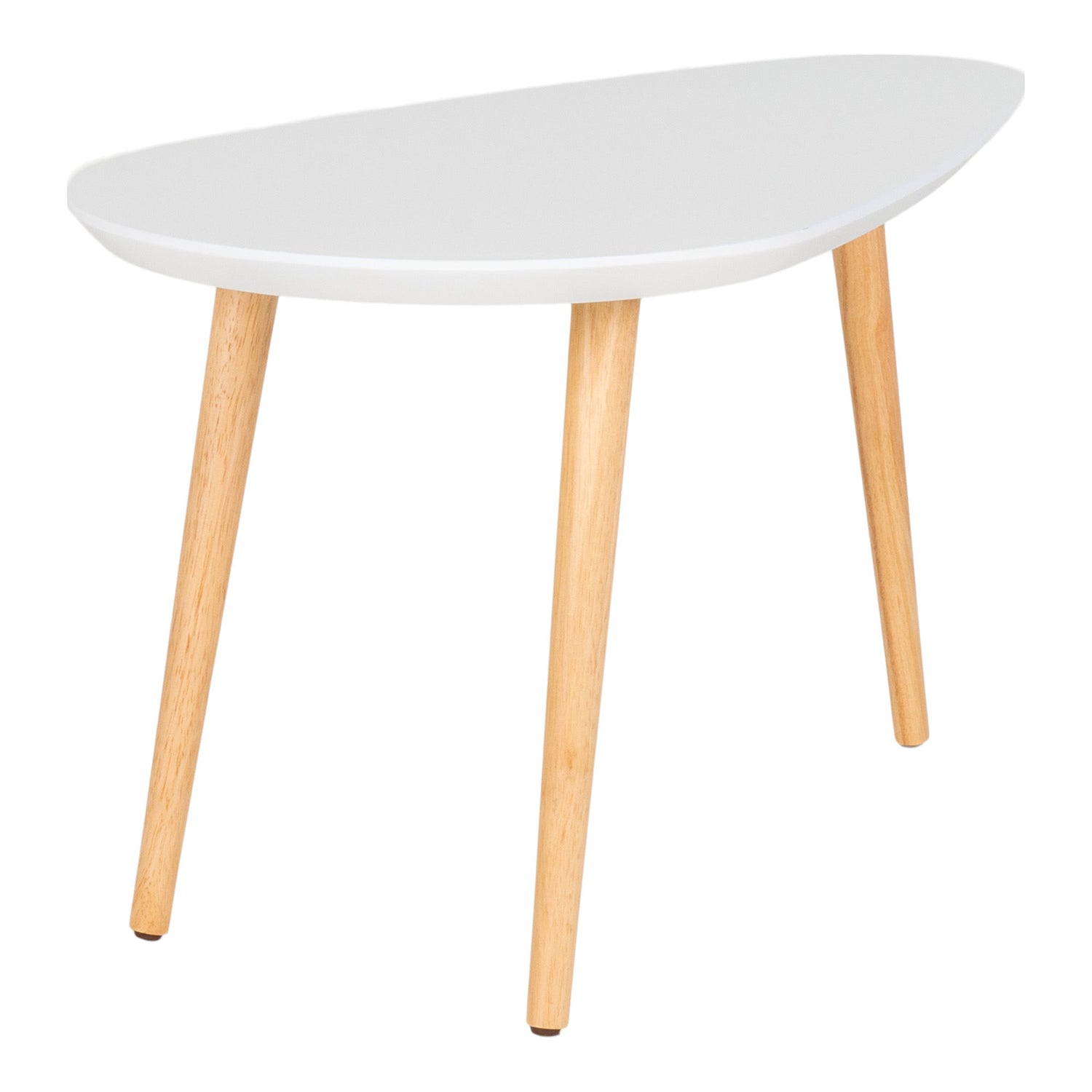 Vado Coffee table - Coffee table, white with natural leg 40x70x40 cm