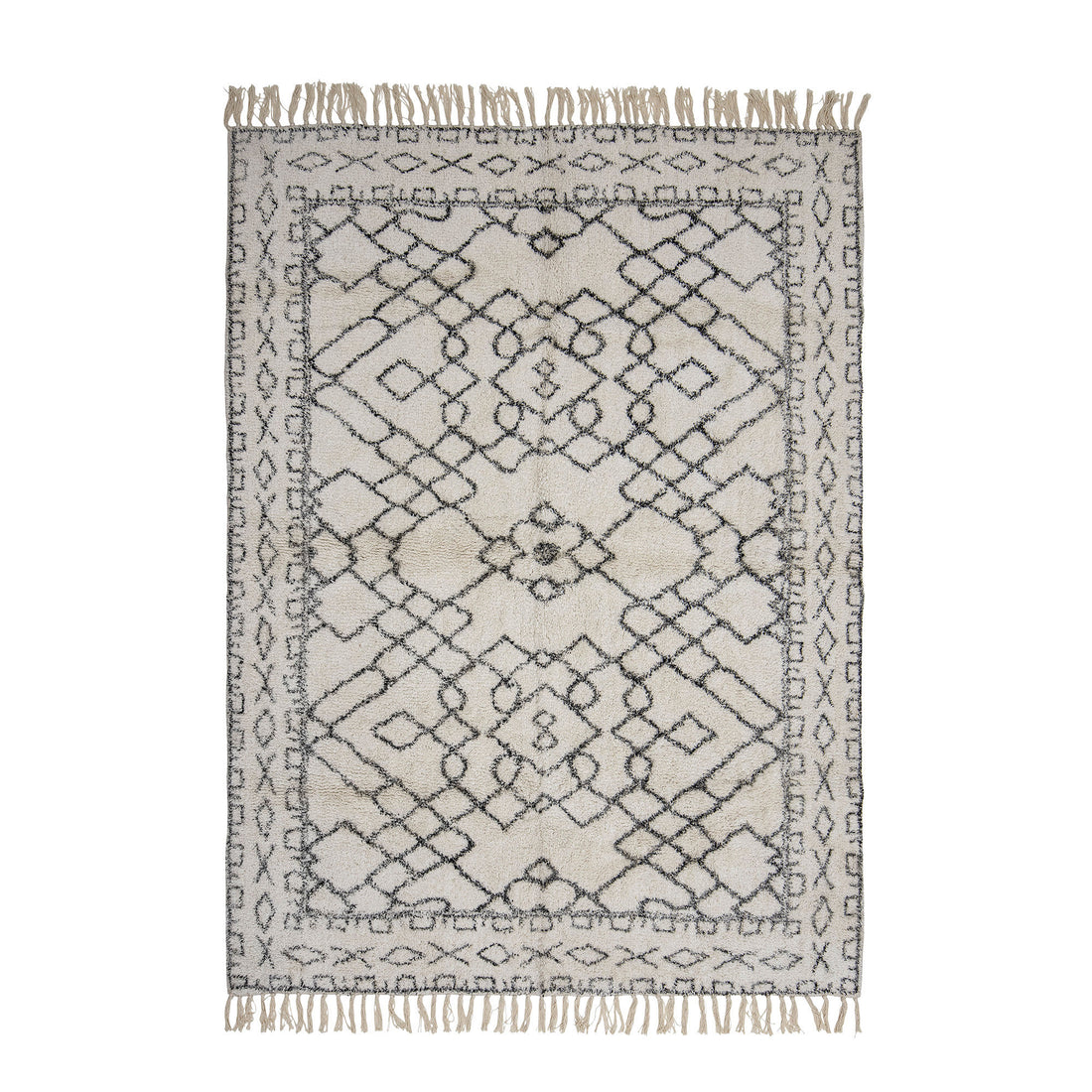 Bloomingville Jaqueline Carpet, White, Cotton