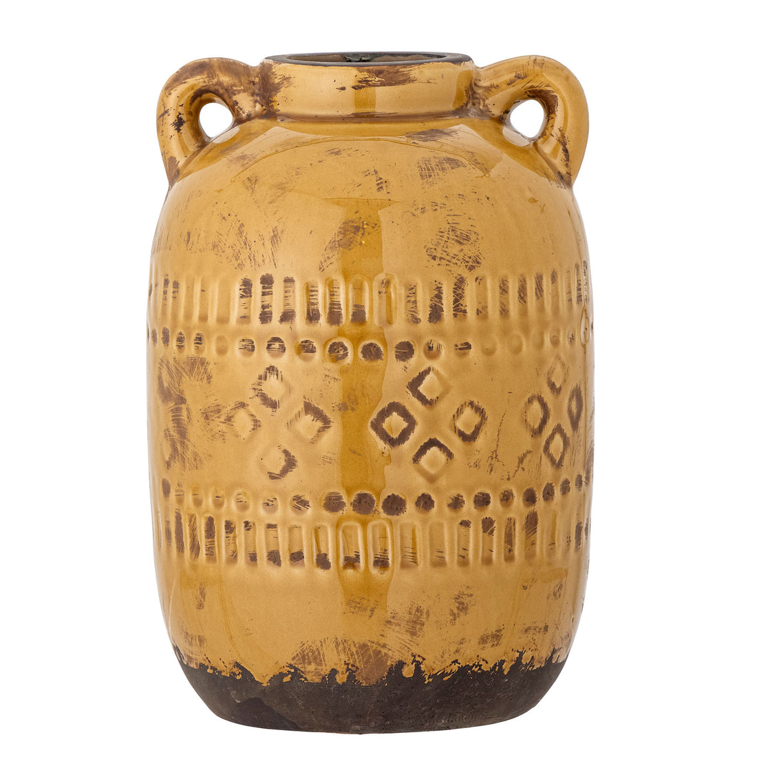 Bloomingville Rijad Deco Vase, Gul, Terrakotta