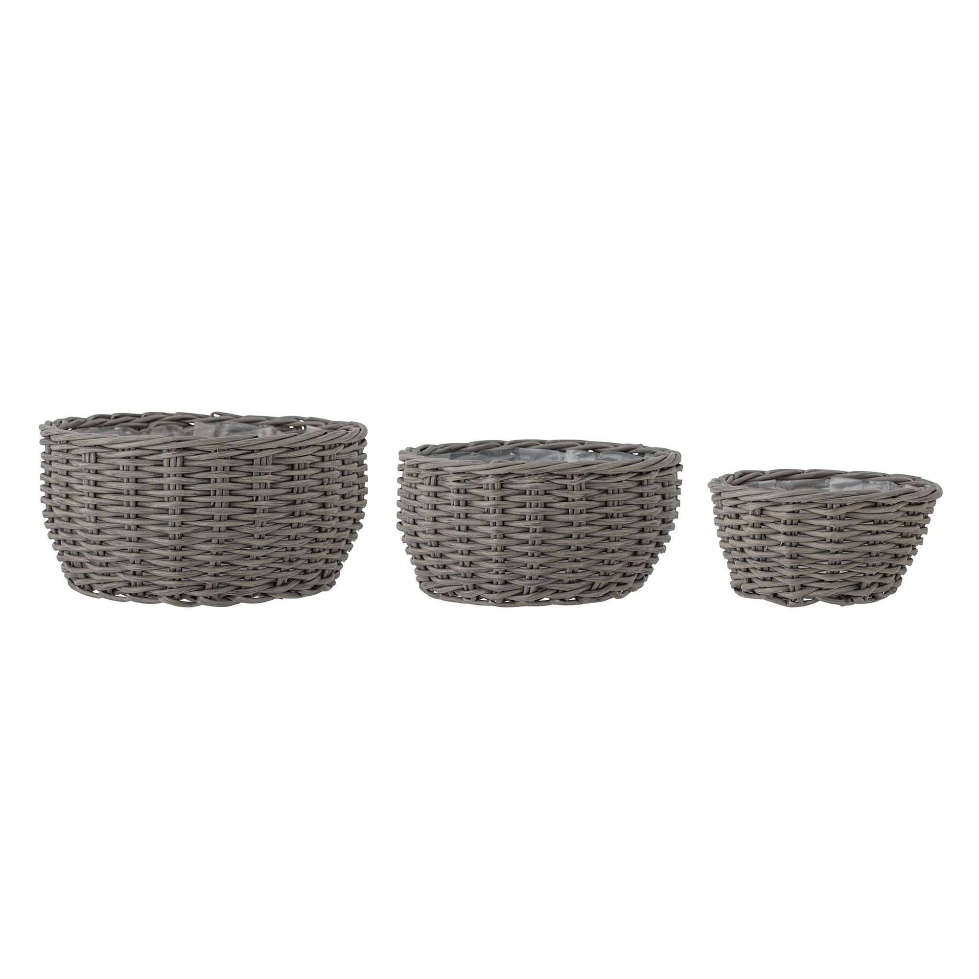 Bloomingville Fioria Flowerpot, Grey, Polyrattan