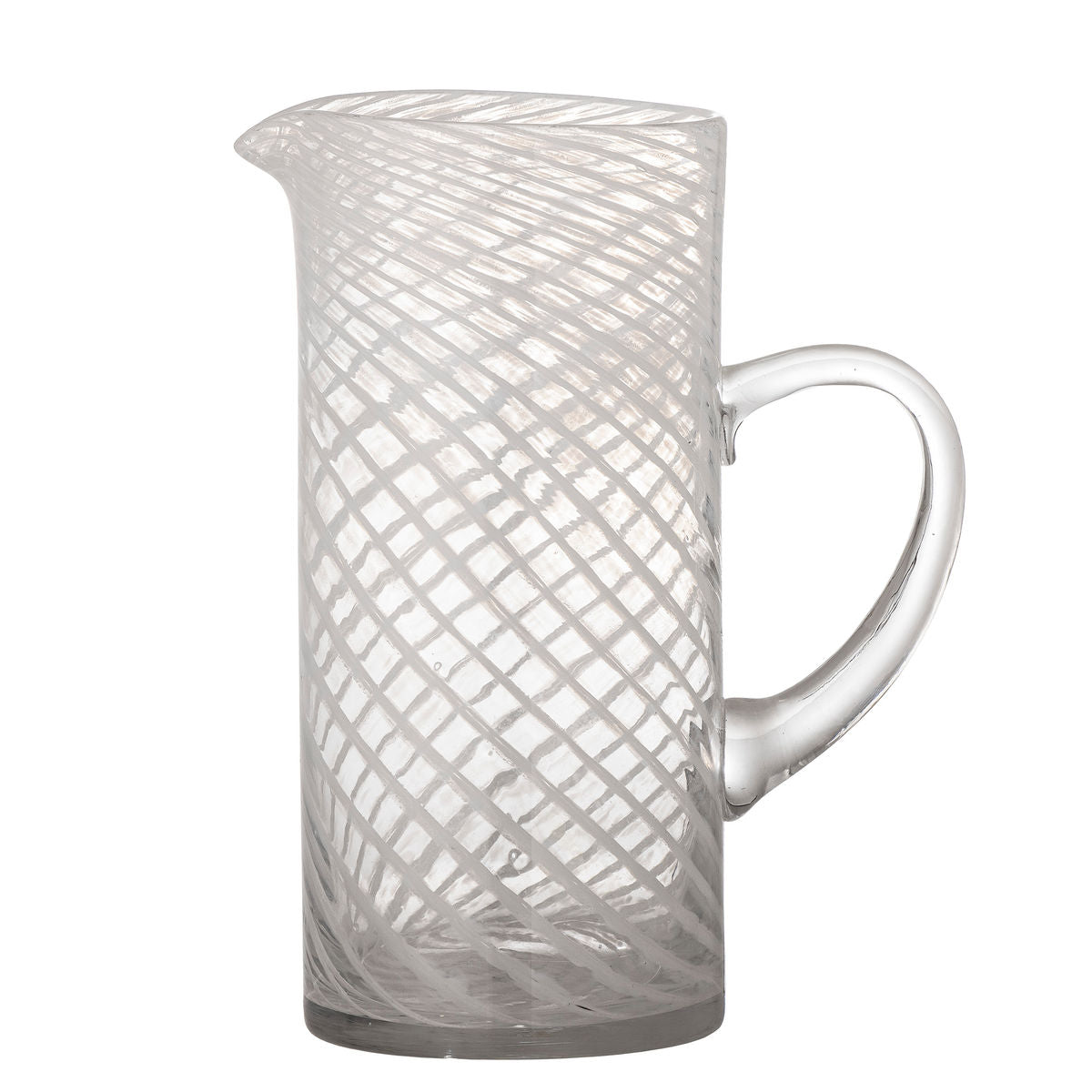 Bloomingville Sakhi pitcher, white, glass