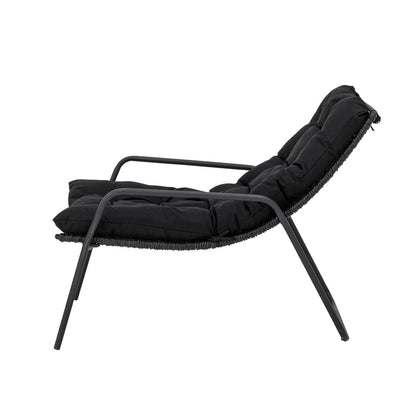 Bloomingville Boel sun lounger, black, metal