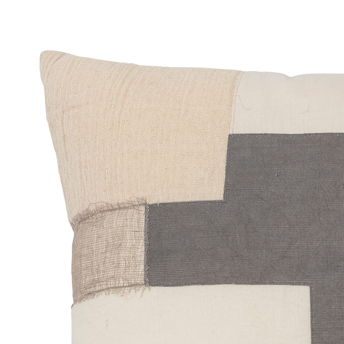 Bloomingville maje pillow, gray, cotton