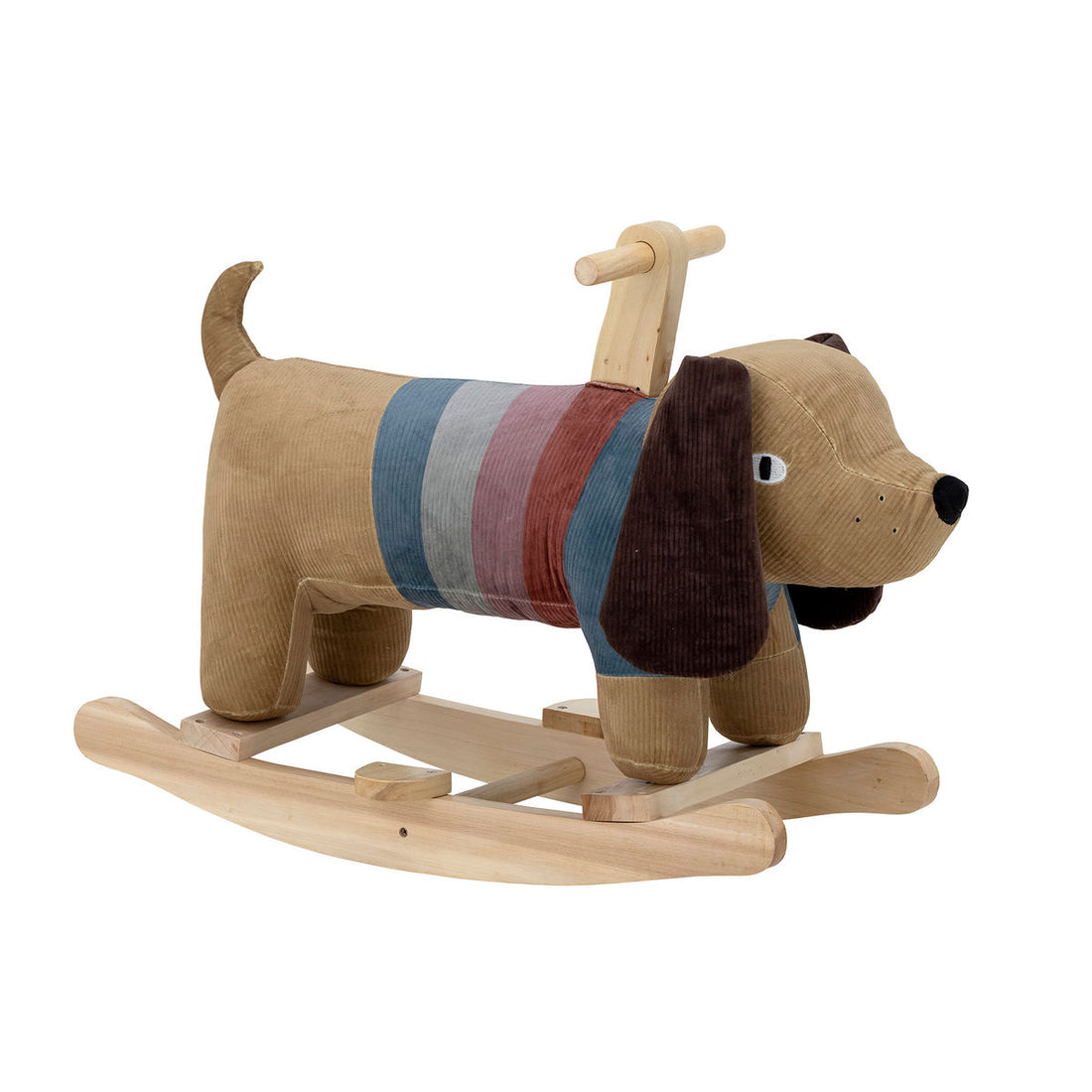 Bloomingville Mini Charlie Rocking Toy, Dog, Brown, Polyester