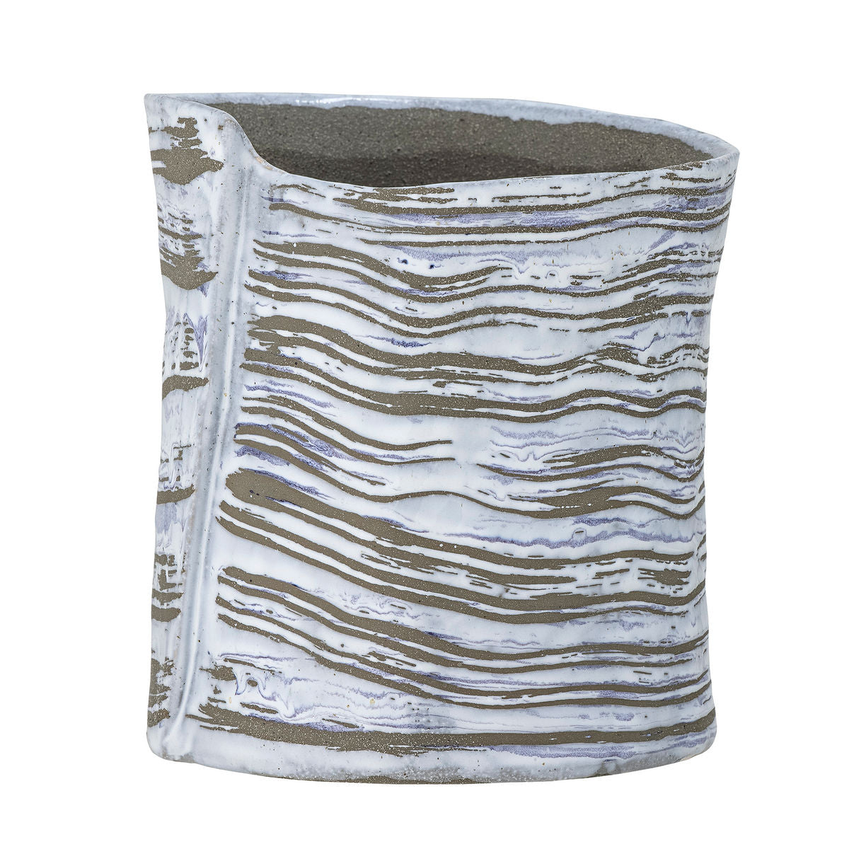 Bloomingville Adelle Herbal Potted Hides, Gray, Stoneware