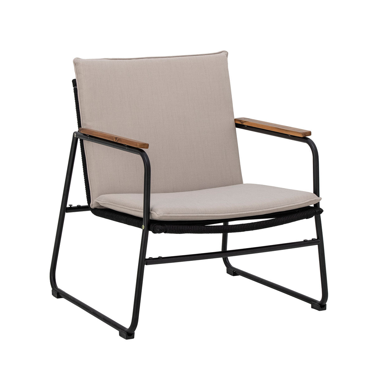 Bloomingville Hampton Lounge chair, black, metal