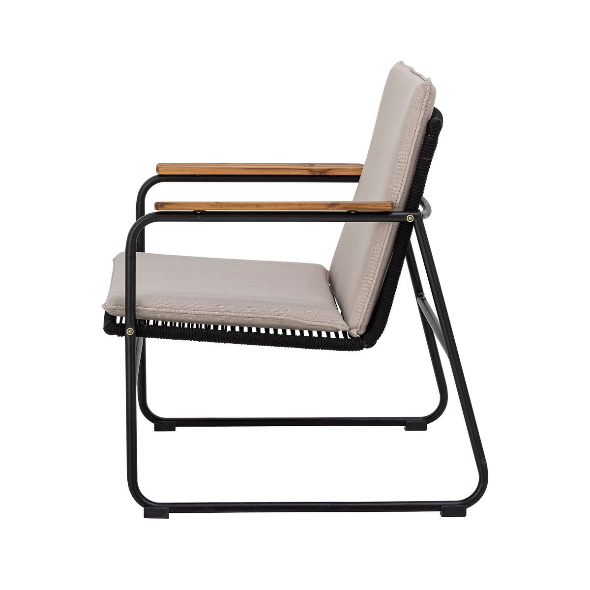 Bloomingville Hampton Lounge chair, black, metal