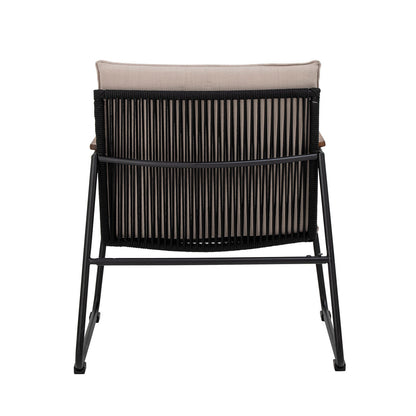 Bloomingville Hampton Lounge chair, black, metal