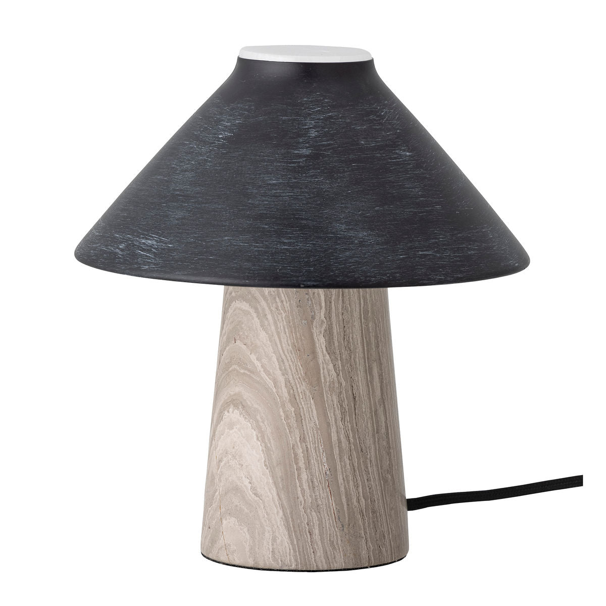 Bloomingville emiola table lamp, black, marble