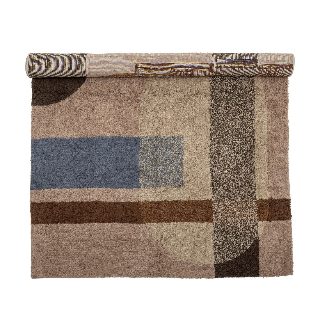 Bloomingville Zofia rug, brown, cotton L200XB140 cm
