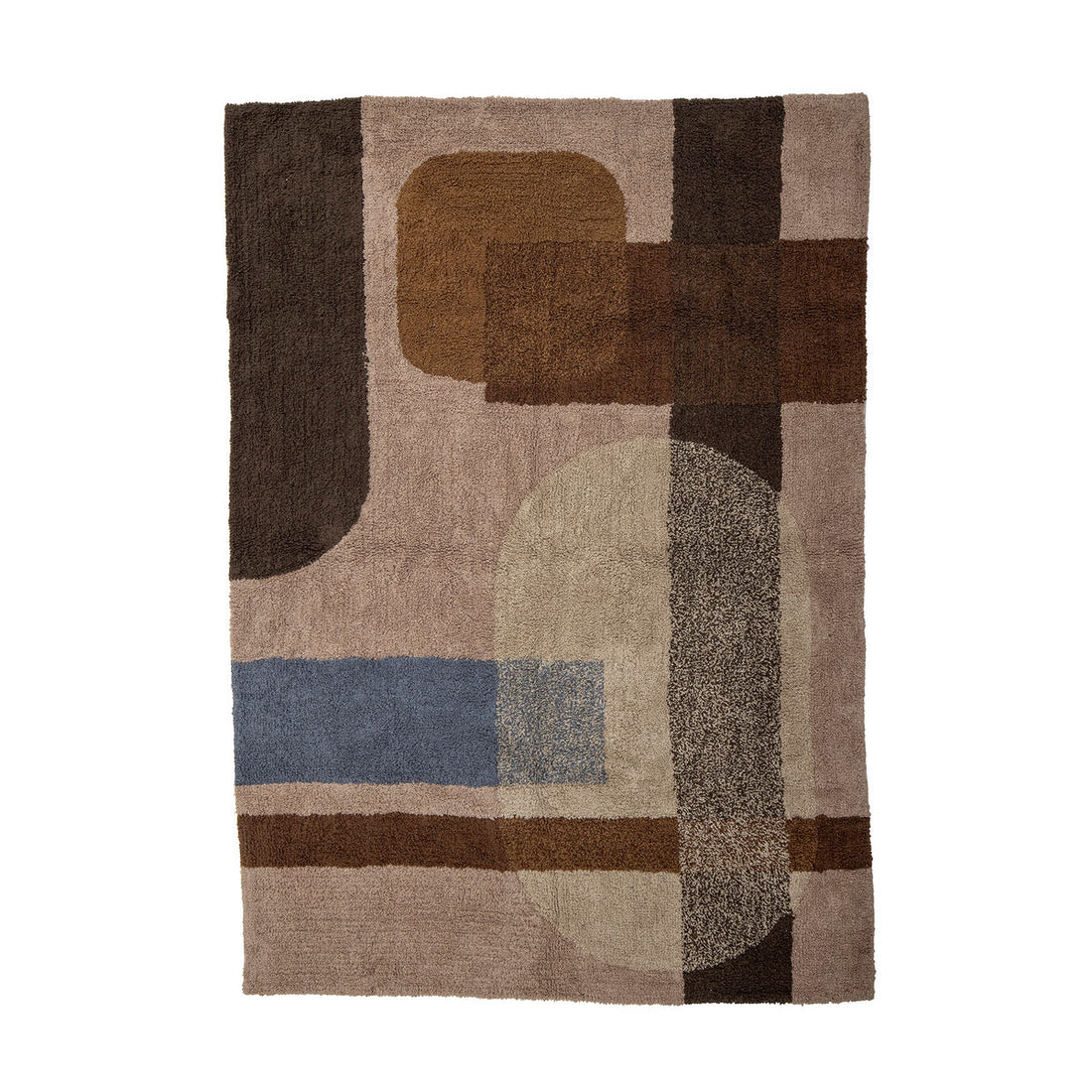 Bloomingville Zofia rug, brown, cotton L200XB140 cm