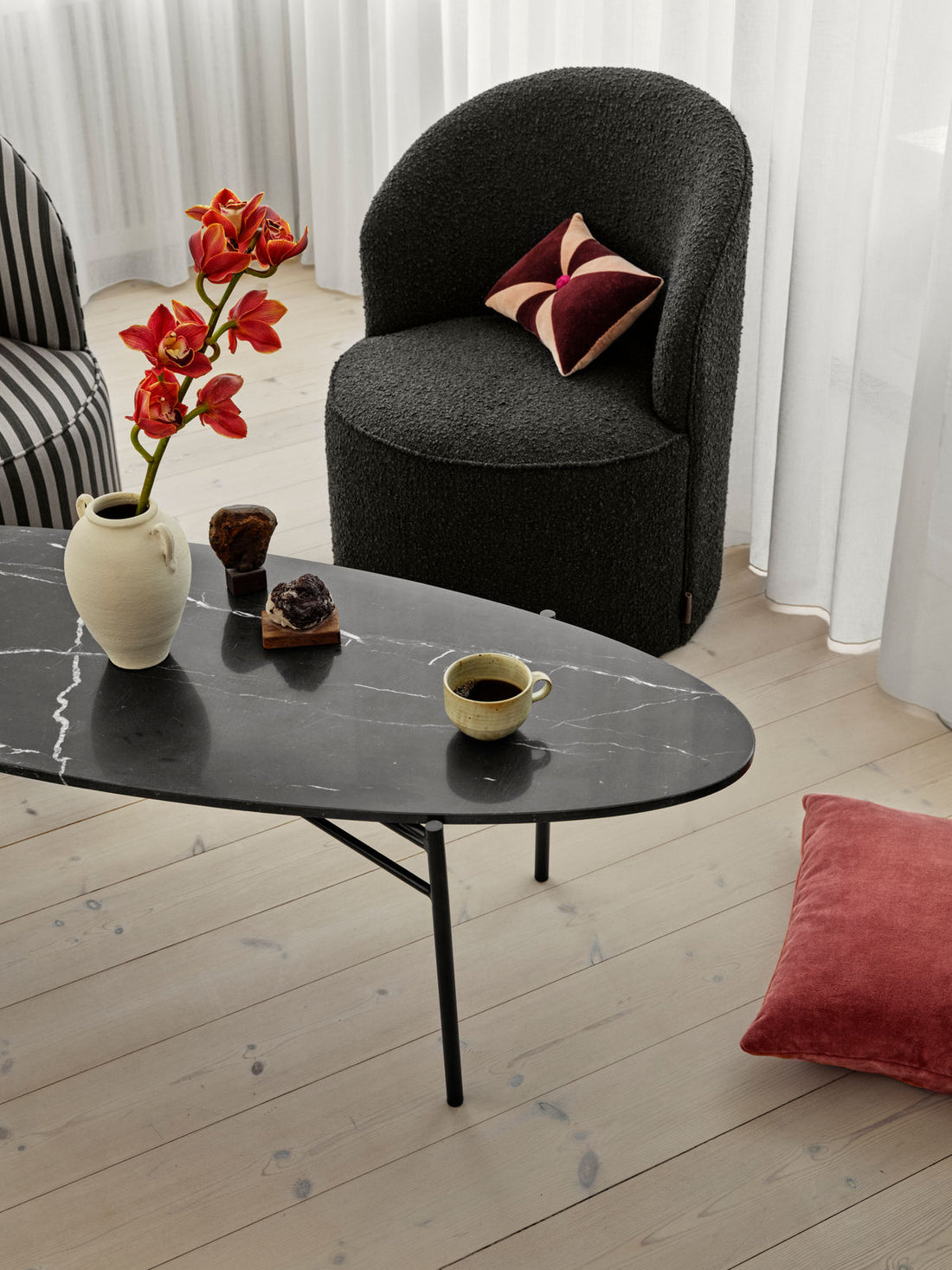 Cozy Living Tessa Marble Coffee Table - NOIR - L