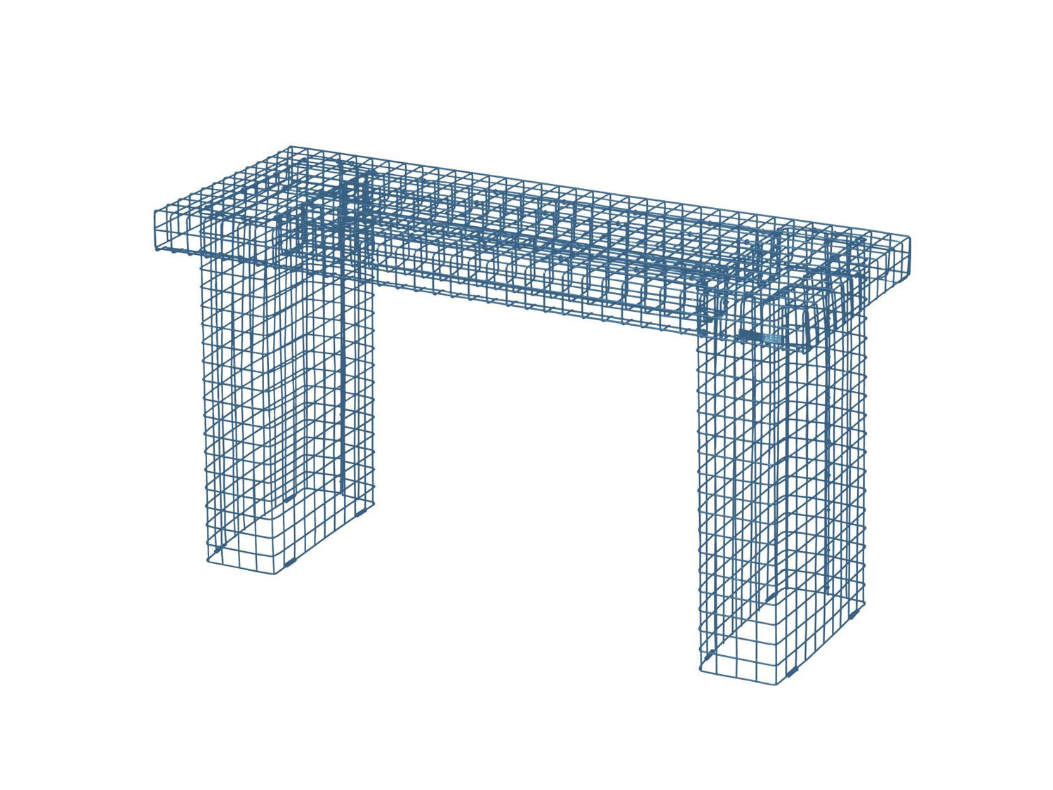 Kalager Design Wire Bench, Pastel Blue