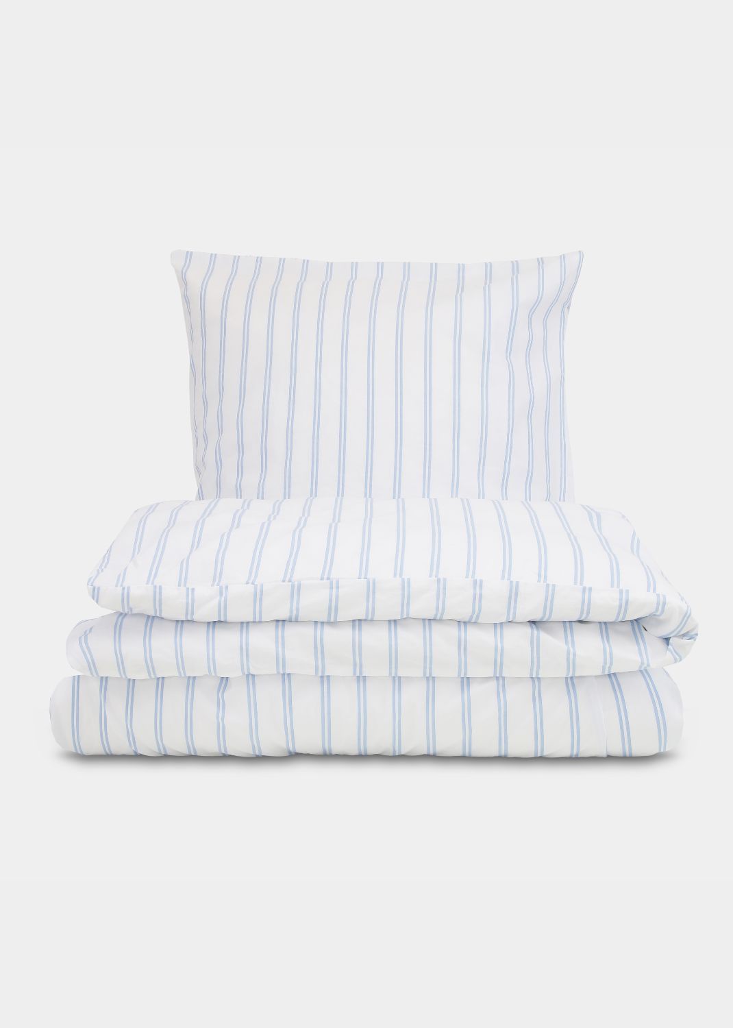 Sekan Studio Blank X Sekan - Cotton Percale Bed Set - Blue Strib