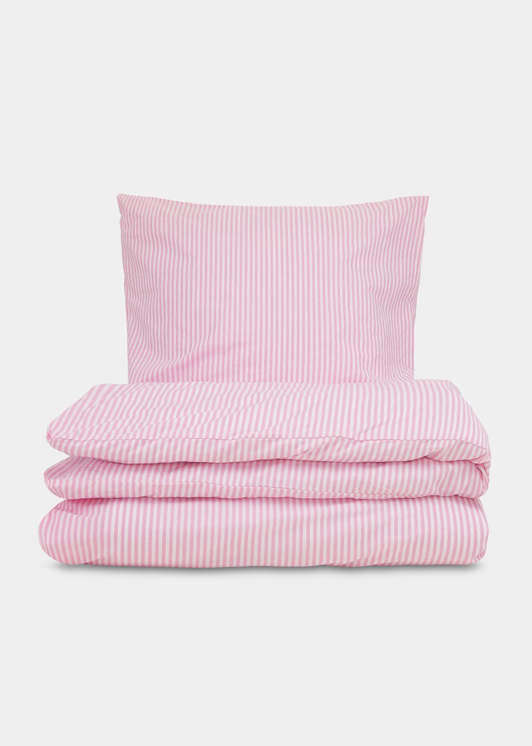 Sekan Studio Blank X Sekan - Cotton Percale Bed Set - Pink Strib