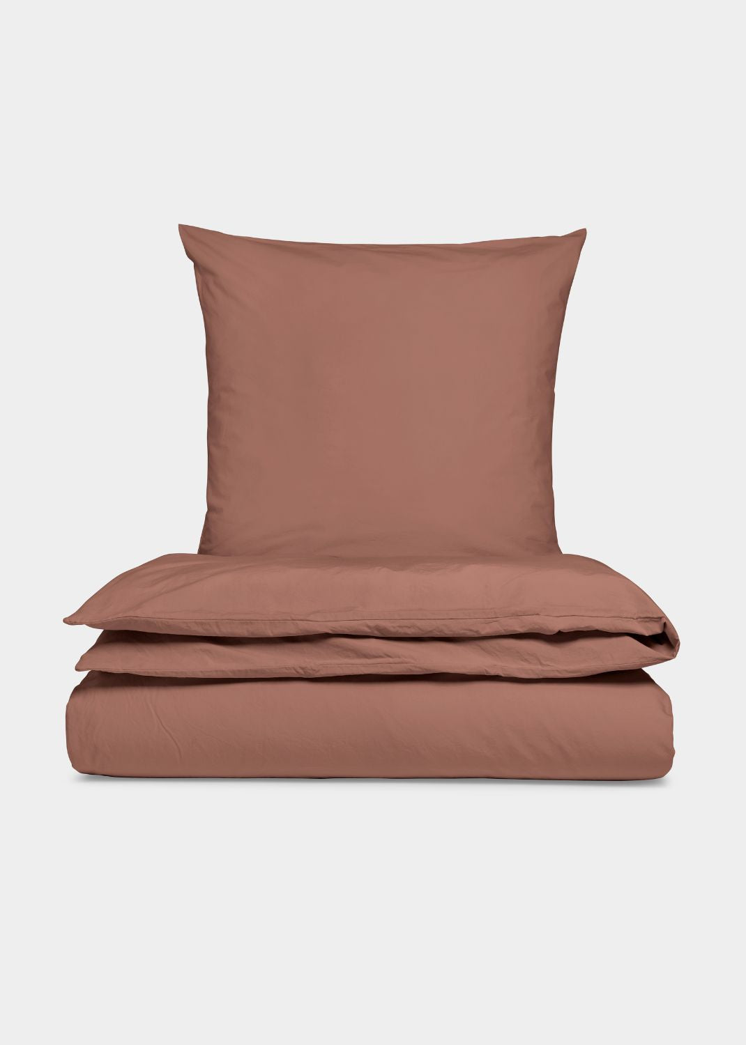 Sekan Studio Cotton Percale Bed Set - Rust