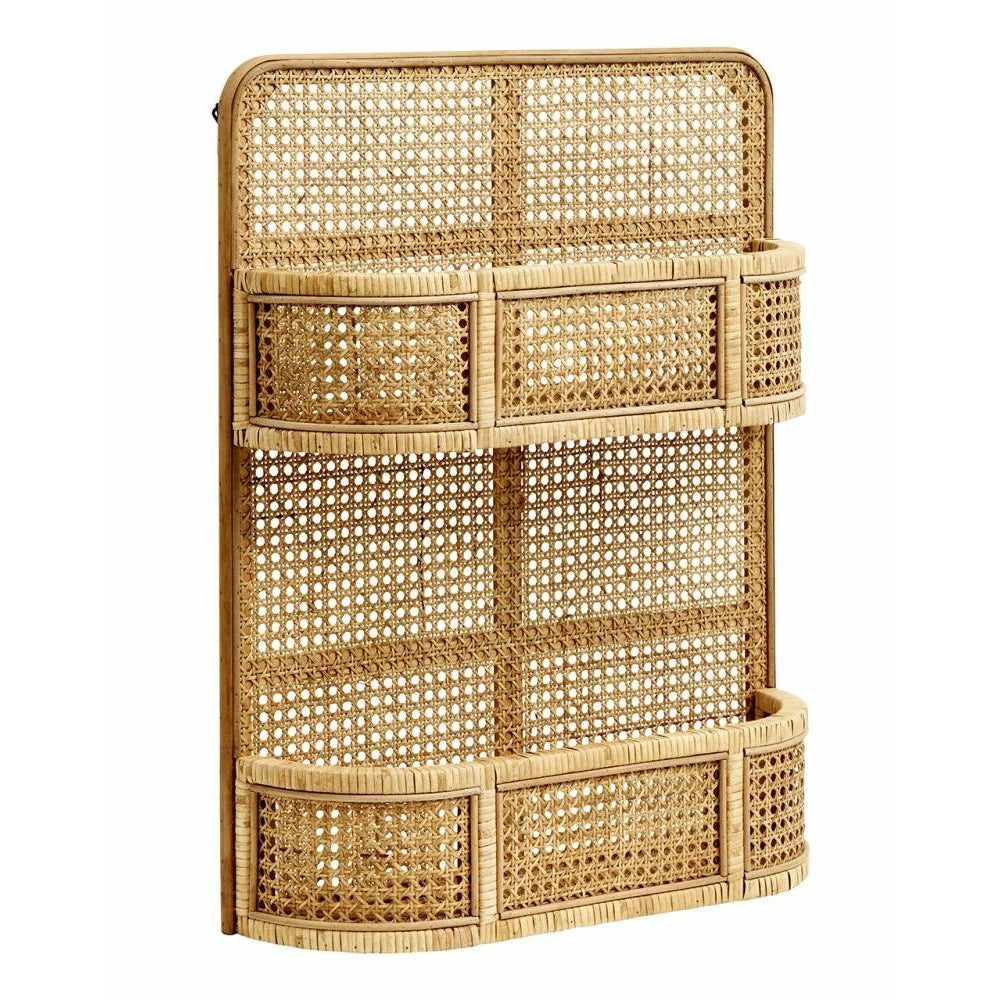 Nordal LUCCA shelf in rattan with wicker - 70x55 cm - natural