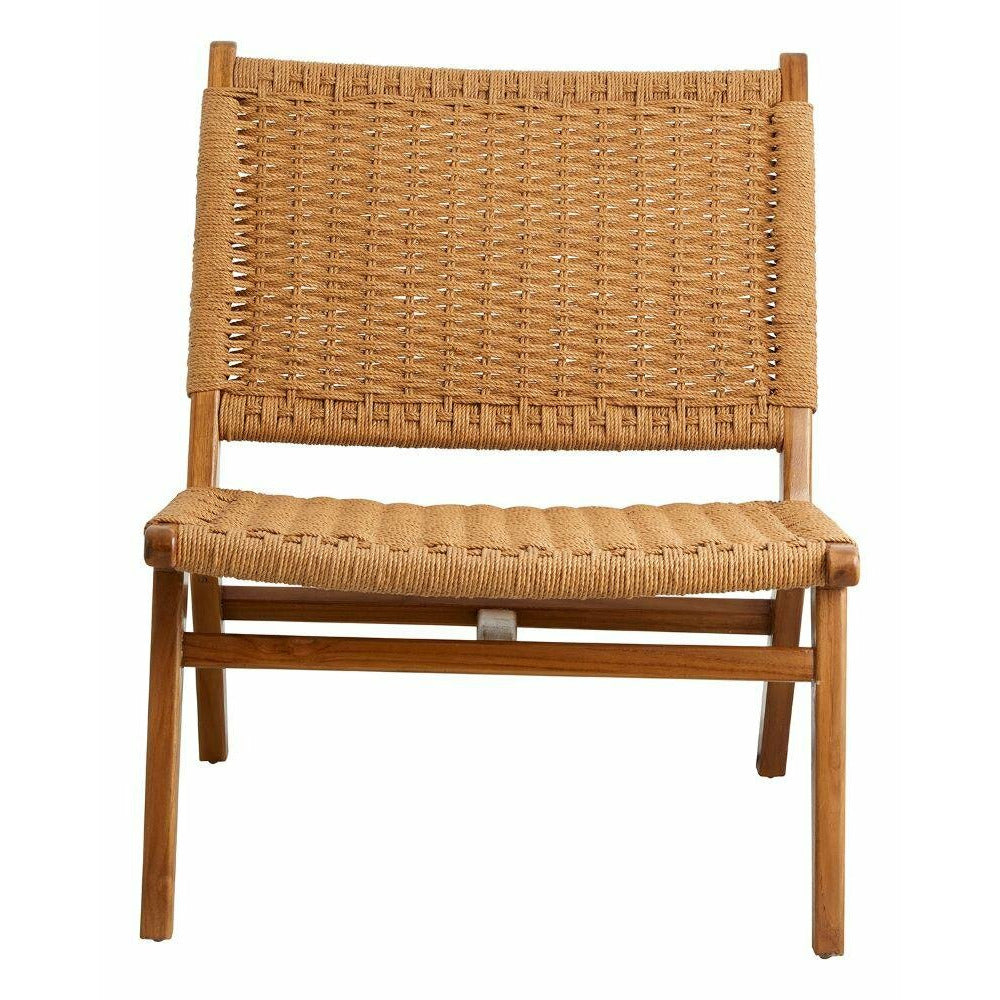 Nordal CLUB lounge chair in teak with wicker - natural