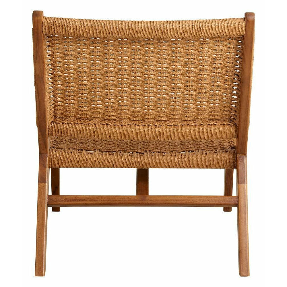 Nordal CLUB lounge chair in teak with wicker - natural