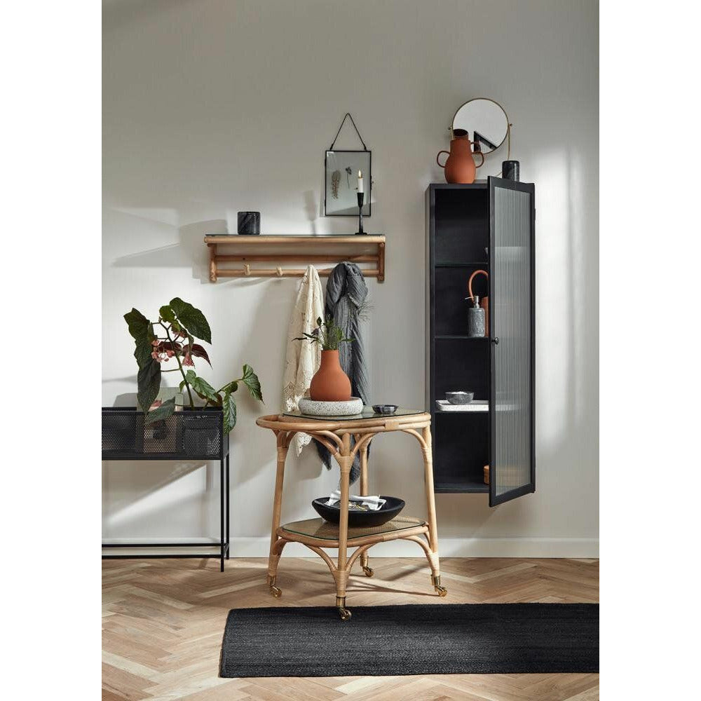 Nordal Bali Rolling Table / Bar table in Rattan - 73x43 cm - Nature