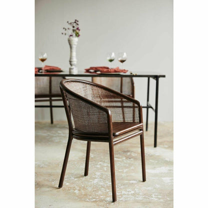 Mosso dining table chair - dark brown