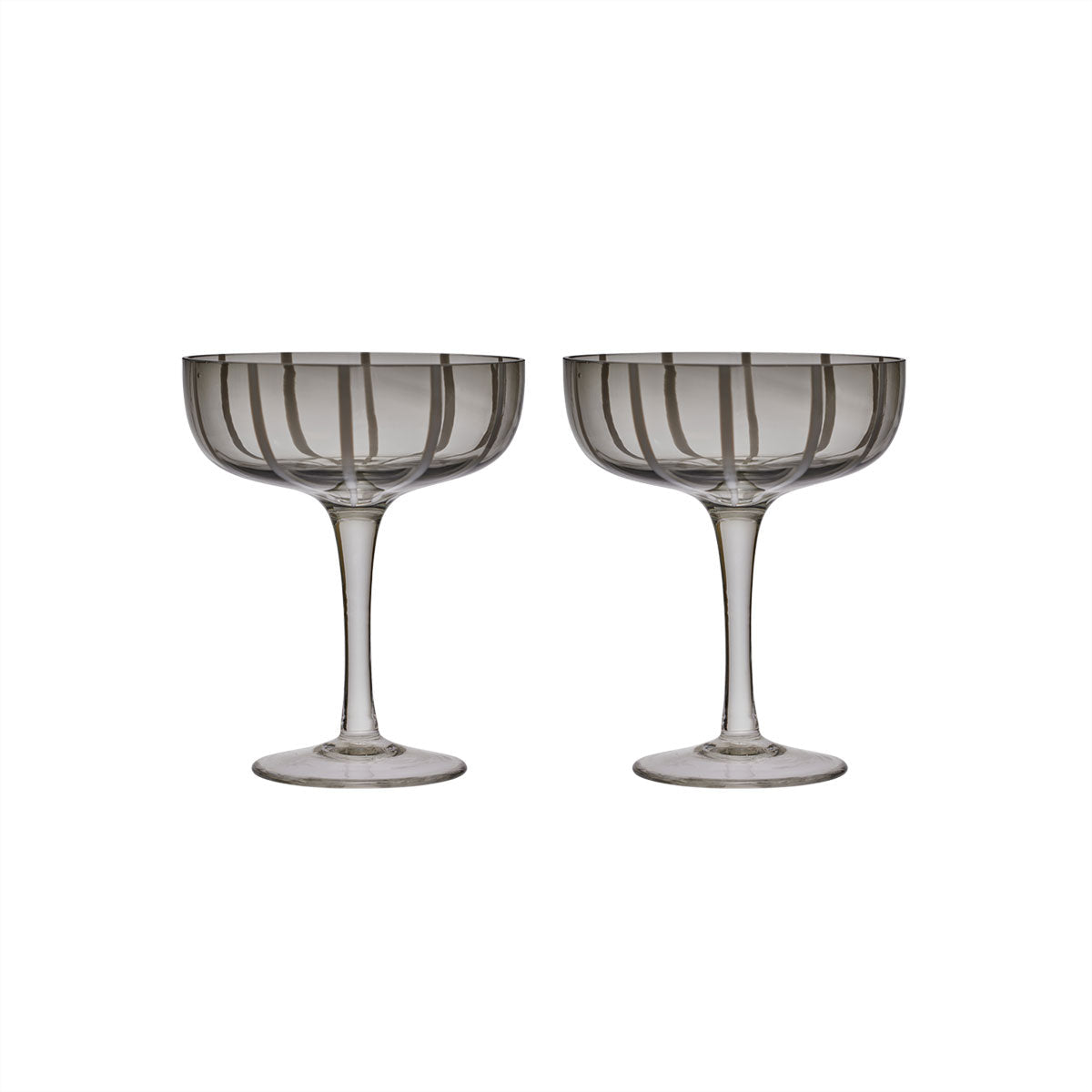 Oyoy Living Mizu Coupe Glass - Pack of 2 - Gray