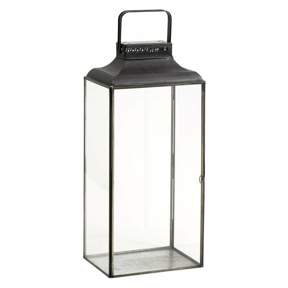 Nordal BLACK lantern in iron - rectangular - h50 cm - black