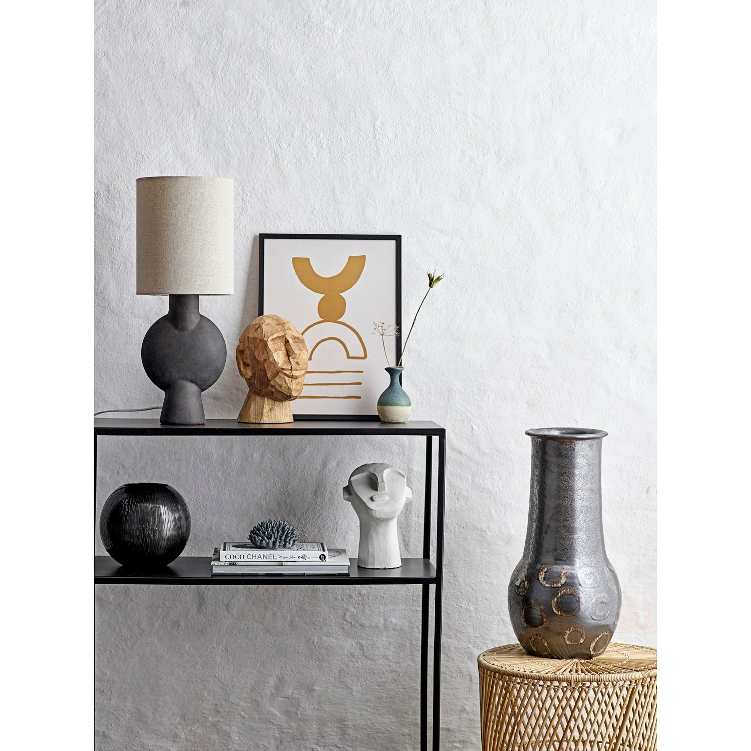 Sergio Bordlampe, Brun, Terrakotta - D20,5xH54,5 cm - BLOOMINGVILLE - DesignGaragen.dk
