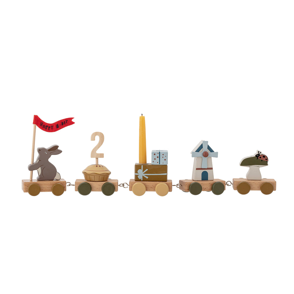 BLOOMINGVILLE MINI Alfi Birthday Decoration, Brun, MDF - L39xH8,5xW5 cm - DesignGaragen.dk.