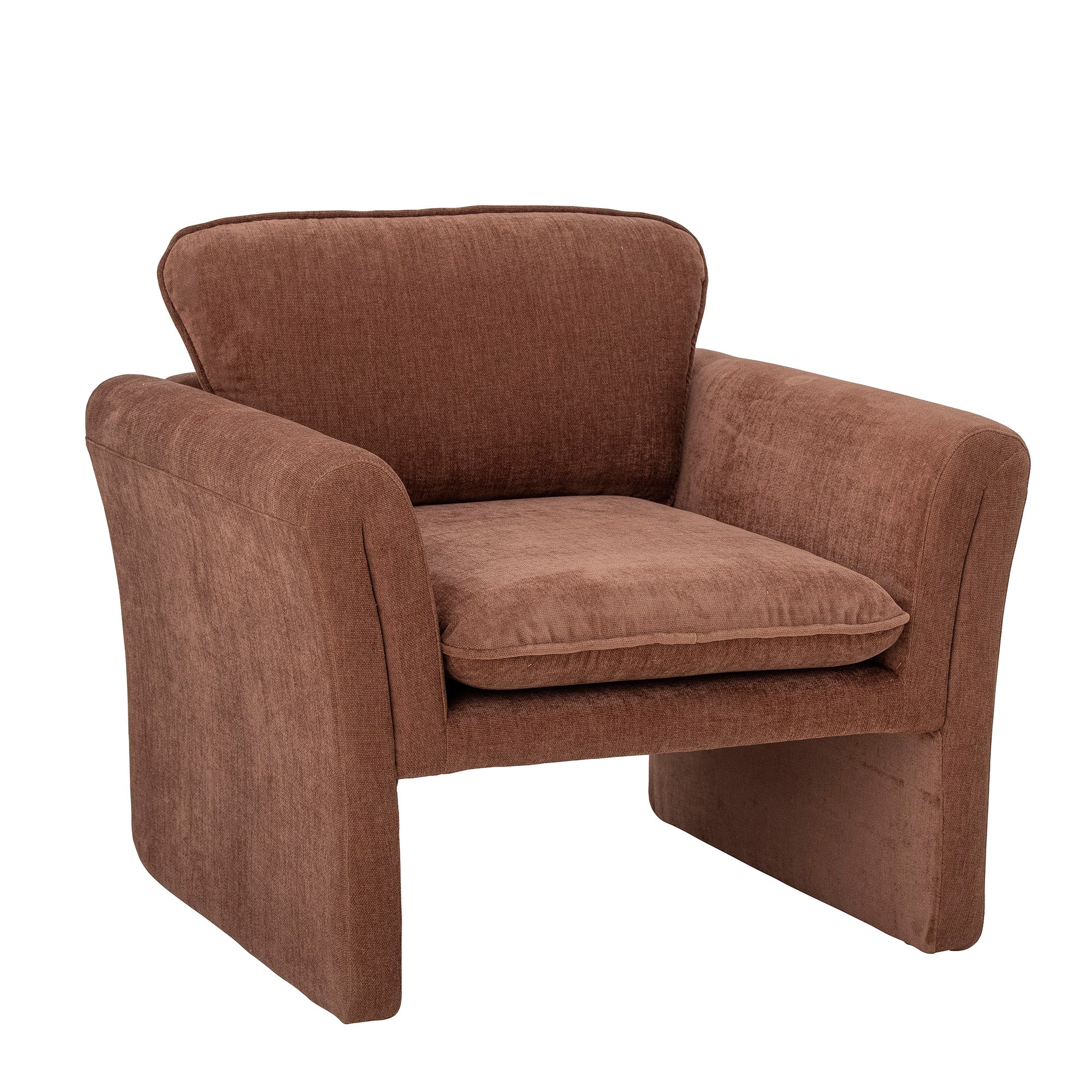 BLOOMINGVILLE Paseo Lounge Stol, Brun, Polyester - L80xH70xW74 cm - DesignGaragen.dk.