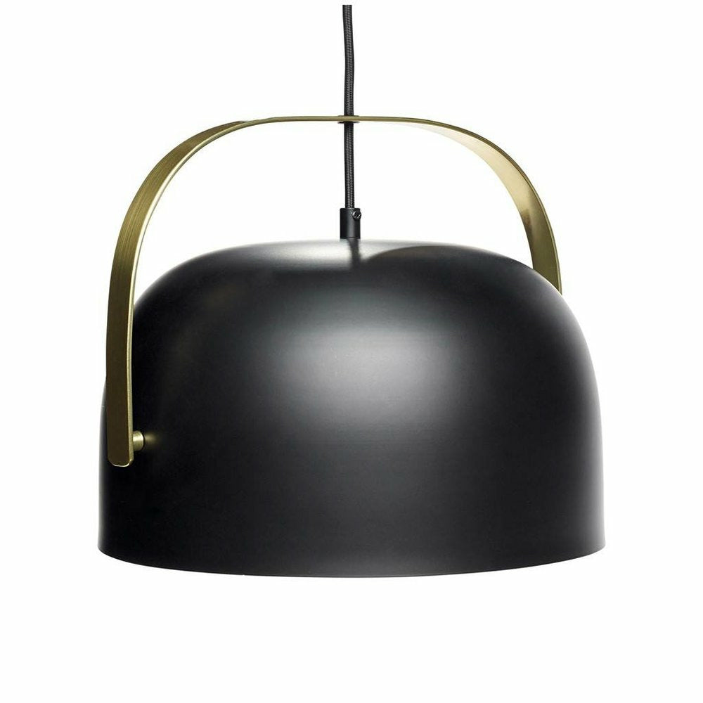 Hübsch - ceiling lamp in black metal/brass Ø30XH26 cm